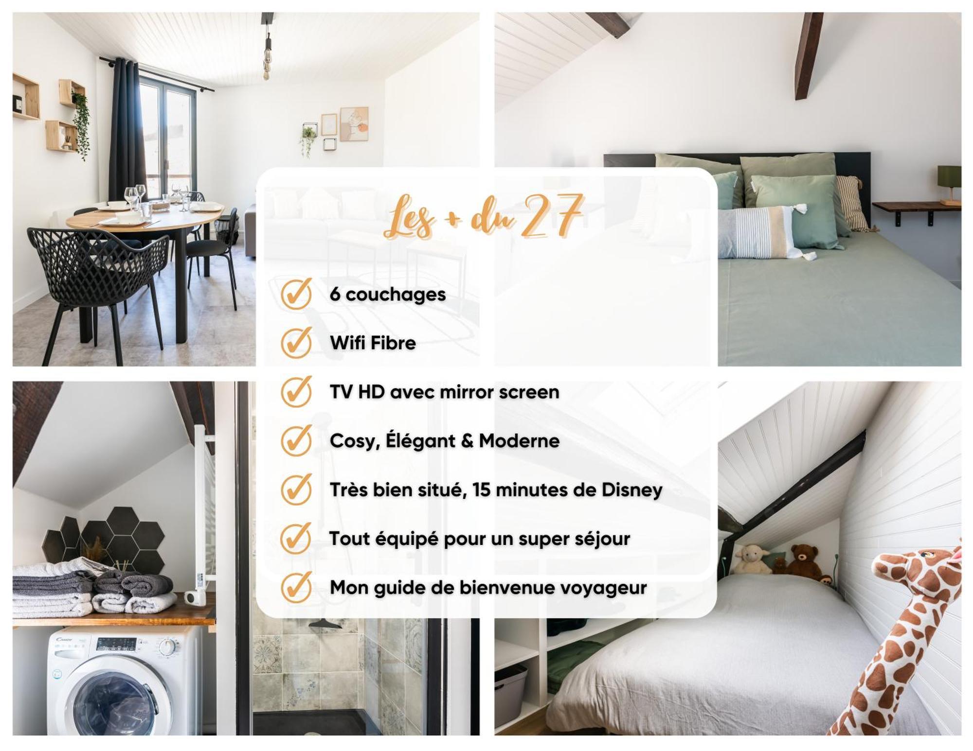 Le 27 - Appartement Cosy - Disney 15Min Crecy-la-Chapelle Dış mekan fotoğraf